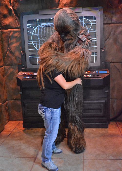 Chewbacca hugging Nicole